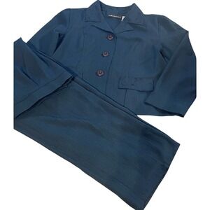 Vintage Sag Harbor Deep Teal/Turquoise 2-Piece Outfit, Size 14P